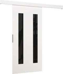Ușă glisantă HERS (Latime: 86 cm, Culoare: Sonoma /Negru Lacobel)