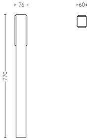 Lampă LED de exterior Philips STRATOSPHERE LED/3,8W/230V 77 cm 2700K IP44