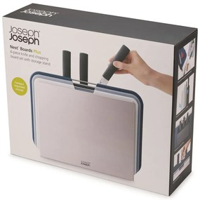 Set 3 tocătoare și cuțite cu suport Joseph Joseph Nest Plus