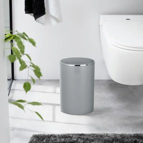 WENKO 22562100 - Coș INCA 18,5x25,5 cm gri/crom lucios