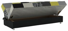 Canapea, textil verde gălbui/gri/negru, ALABAMA