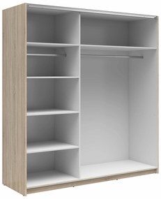 Dulap de haine cu uși culisante Tetrix 25 (stejar sonoma) (cu oglindă). 1098514