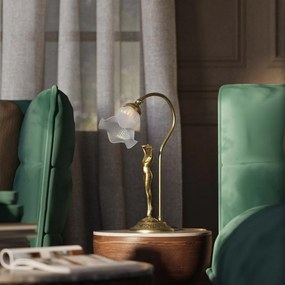 Lampa de masa figura feminina din alama Donne