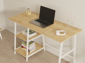 Masă PC Budevu (stejar zafir + alb) . 1094927