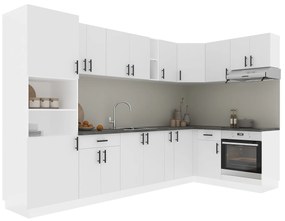 Set Bucatarie Colt Karo V35, Alb, Blat Thermo 28 mm, L 320 x 160 cm