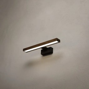 Brilagi - LED iluminare oglindă pentru baie 3în1 WOODY MIRROR LED/8W/230V IP44 negru/stejar-nuc