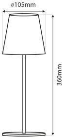 Lampă LED tactilă dimabilă de masă LED/5W/5V USB 1200 mAh alb