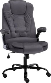 vidaXL Scaun de birou, gri închis, catifea
