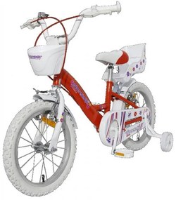 Bicicleta pentru copii NOVOKIDS™ Splend'Or PRO Line Edition, Cu cosulet, Roti 14" inch, Maxim 35 kg, Cadru din otel, Roti ajutatoare detasabile,