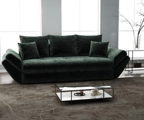 Canapea extensibilă dumonde cu ladă de depozitare si sezut confortabil din spuma high-density, Loana Euphoria Verde 250x100 cm