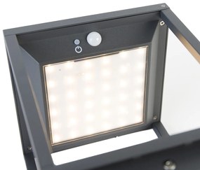 Lampă de podea pentru exterior cu panou solar inclus