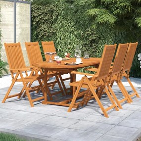 3079644 vidaXL Set mobilier de grădină, 7 piese, lemn masiv de acacia