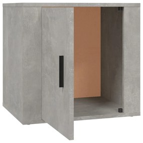 Noptiere, 2 buc., gri beton, 50x39x47 cm 2, Gri beton, 1