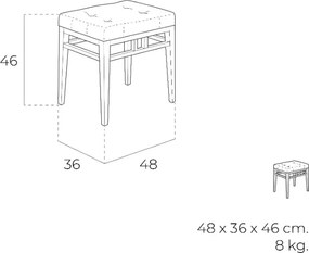 Bancheta tapitata design modern Platin AC-CP1709ST-NOGAL