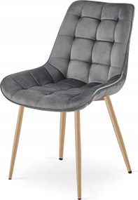 Gri scaun bucatarie BERA din catifea
