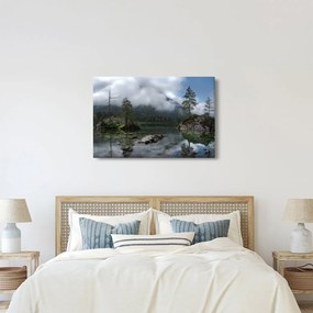 Tablou cu pomi în lac (90x60 cm)