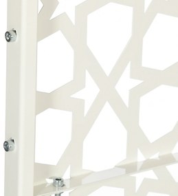 Outsunny Panou paravan de protecție decorativ exterior alb cu model din metal, 92 x 45 x 198 cm | Aosom Romania