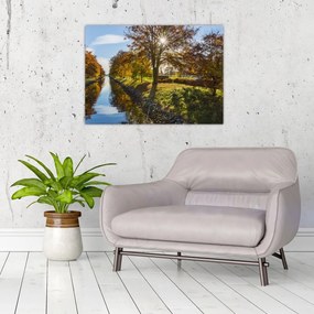 Tablou pe sticlă cu canal de apă (70x50 cm)