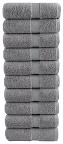 vidaXL Prosoape oaspeți premium SOLUND, 10 buc. gri 30x50cm 600gsm