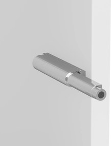 Vitrină multifuncțională cu perete despărțitor din sticlă, lumină LED cu schimbare de culoare, 40x29x170 cm, Alb