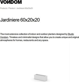 Set de 2 Jardiniere plante design decorativ exterior/interior JARDINIERE 60x20x20cm