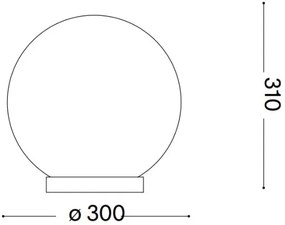 Lampă de masă Ideal Lux CARTA 1xE27/25W/230V d. 30 cm alb