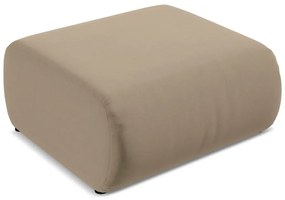 Taburet bej cu tapițerie din catifea Ekahi – Makamii