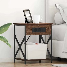 vidaXL Dulap de noapte Stejar brun 41 x 31 x 51 cm Lemn compozit