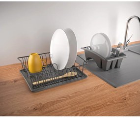 Scurgător vase din oțel inoxidabil Metaltex Aquatexplus Lava, gri antracit