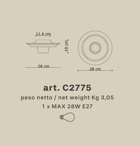 Aplica din ceramica design italian realizata manual Voila