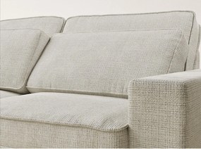 Colțar grej cu tapițerie din chenille (cu colț pe partea stângă/în formă de ”L”) Kirou – Maison de Rêve