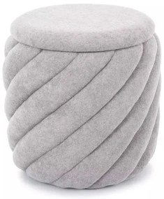 Taburet gri PELARO cu spatiu de depozitare 42x42 cm