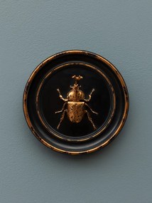 Decoratiune de perete din rasina, aspect vintage, Rhinoceros Beetle