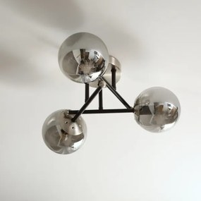 Brilagi - Lustră aplicată MALIVA 3xE14/15W/230V crom mat/sticlă fumurie