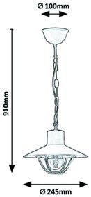 Pendul pentru iluminat exterior stil traditional IP44 Almad
