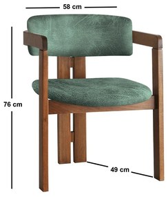 Scaun de sufragerie CO Green and Walnut