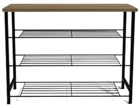 Pantofar/ Dulap pantofi Henrich (Stejar + Negru). 1073538