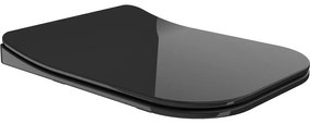 Mexen Teo capac de toaletă cu cădere lentă slim, duroplast, negru lucios - 39851085