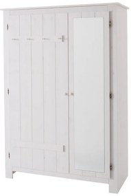 Șifonier alb din lemn de pin cu oglindă 120x170 cm Bertram – Støraa