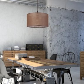 Lustră LED pe cablu NOEL 1xE27/60W/230V maro