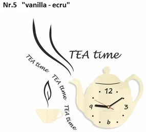 Ceas decorativ de bucătărie Tea Time Gri