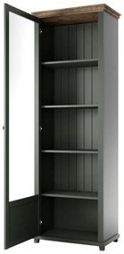 Vitrină Elvina Typ 05 (verde închis + stejar lefkas) (S). 1022379