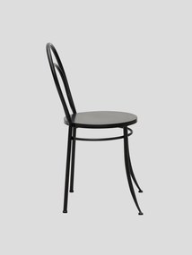 Scaun exterior negru din metal Curbis