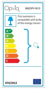 Lustră albă/neagră cu abajur din sticlă ø 15 cm Üzüm – Opviq lights