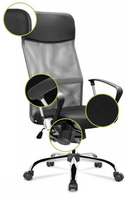 Scaun rotativ Lincoln negru-gri