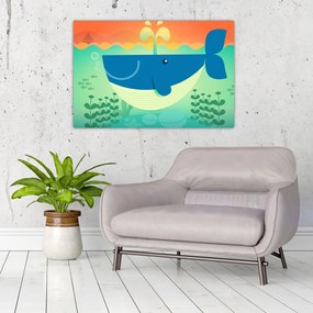 Tablou - Balena veselă (90x60 cm)