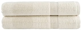 vidaXL Prosoape premium SOLUND 2 buc. crem 100x200 cm 600 gsm