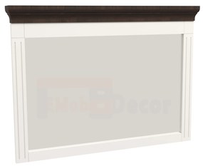 Oglinda Select Alb/Nuc, lemn masiv 110 x 6.5 x 75cm