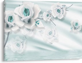 Tablou - Flori de trandafir turcoaz (70x50 cm)