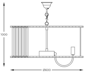 Lustră pe lanț Zuma Line 1906/10 PARIS 10xE14/40W/230V auriu